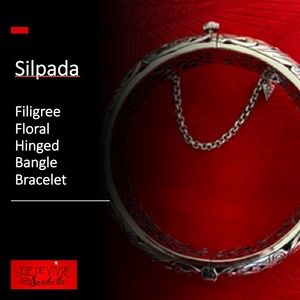 Silpada Filigree Floral Hinged Bangle Bracelet